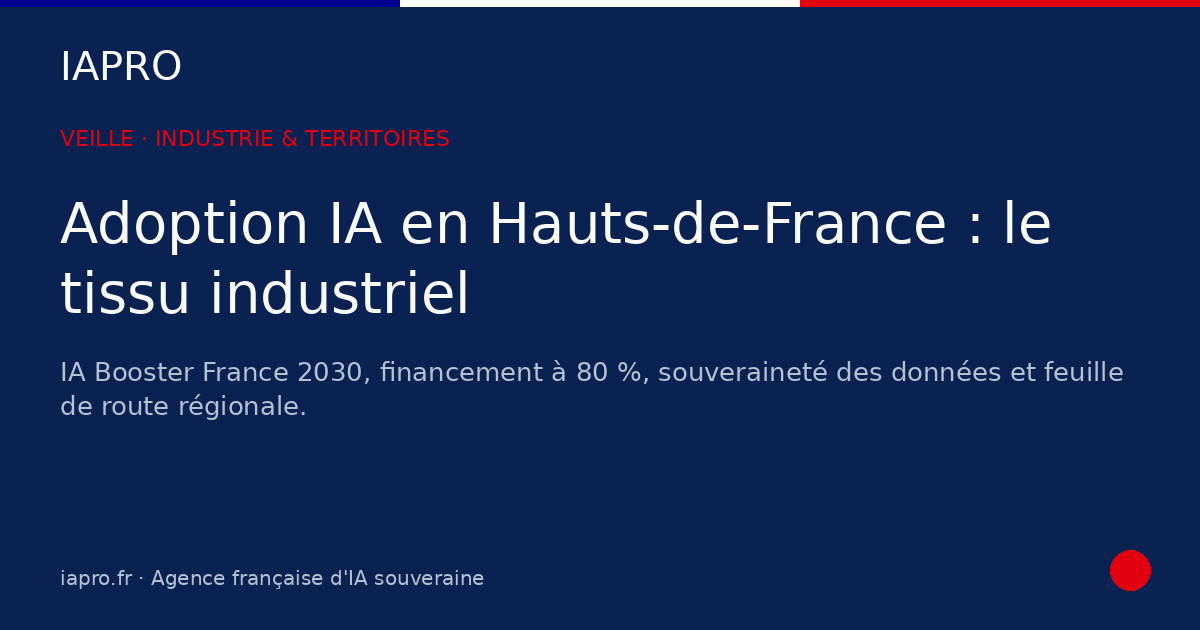 Adoption IA Hauts-de-France : radiographie du tissu industriel local — visuel de couverture IAPRO