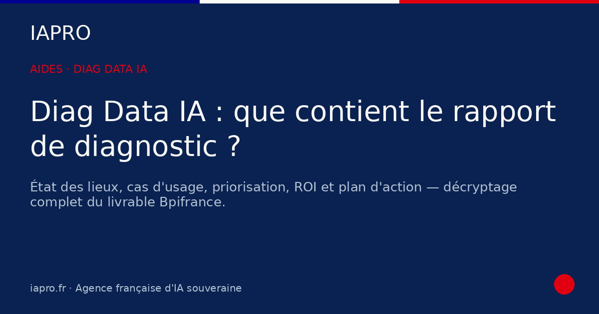 Diag Data IA : que contient vraiment le rapport de diagnostic ? — visuel de couverture IAPRO