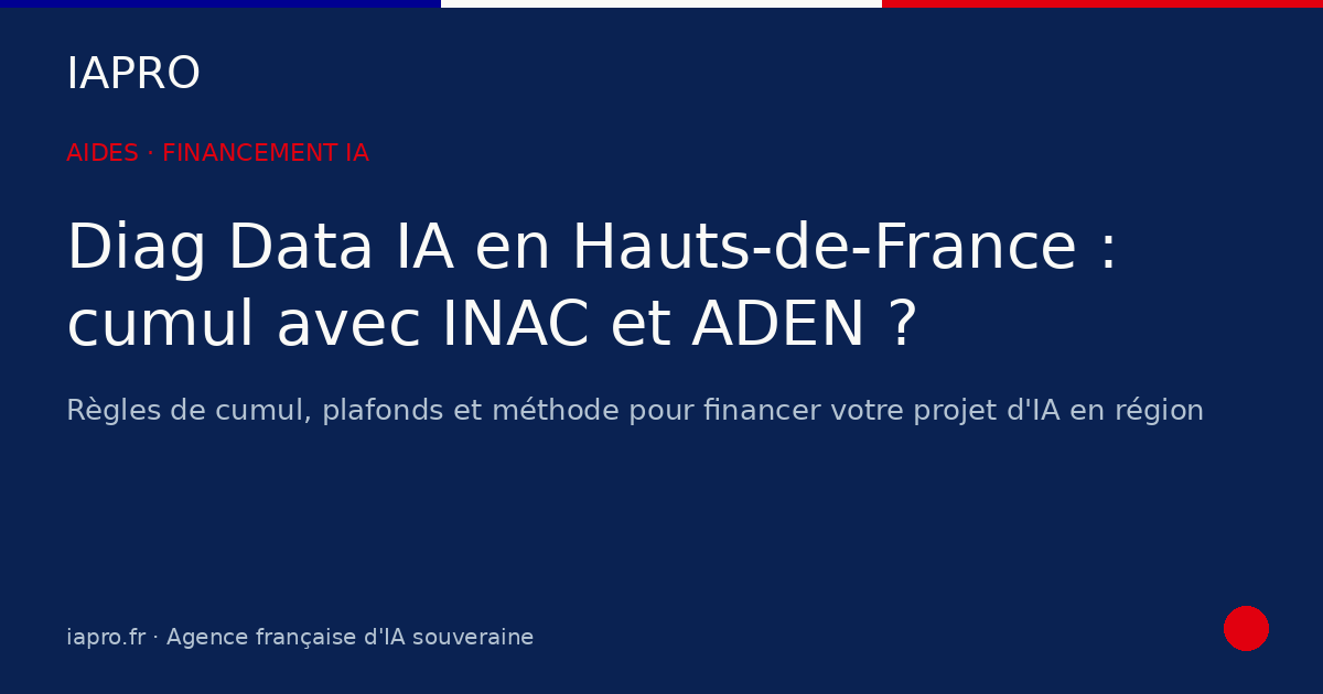 Diag Data IA en Hauts-de-France : cumul possible avec INAC et ADEN ? — visuel de couverture IAPRO