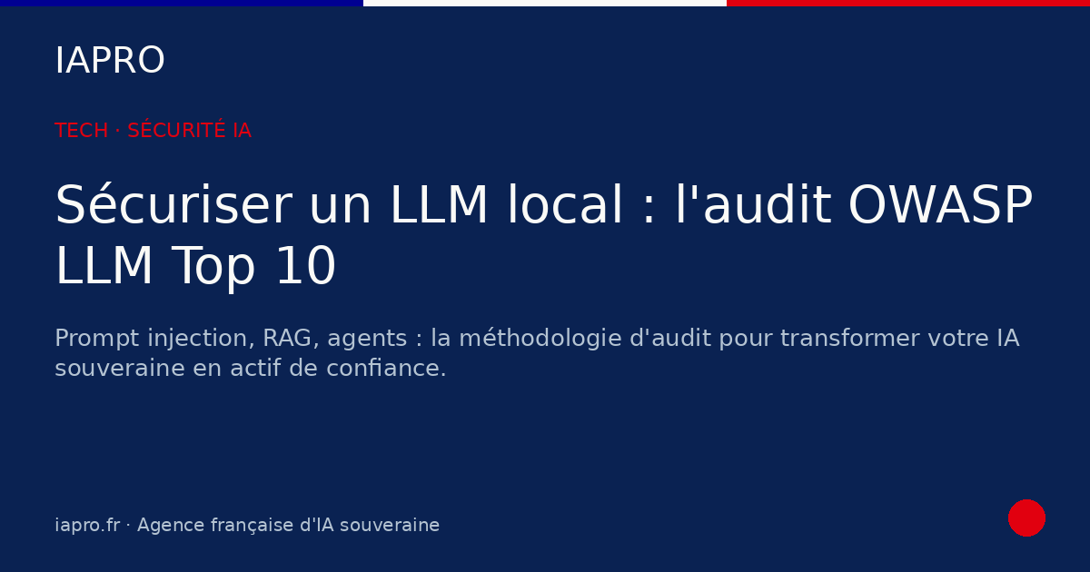 Sécuriser un LLM local : l'audit par le prisme du Top 10 OWASP — visuel de couverture IAPRO