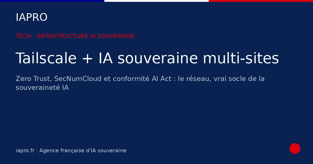 Tailscale + IA souveraine : l'architecture réseau multi-sites qui sécurise vos modèles — visuel de couverture IAPRO